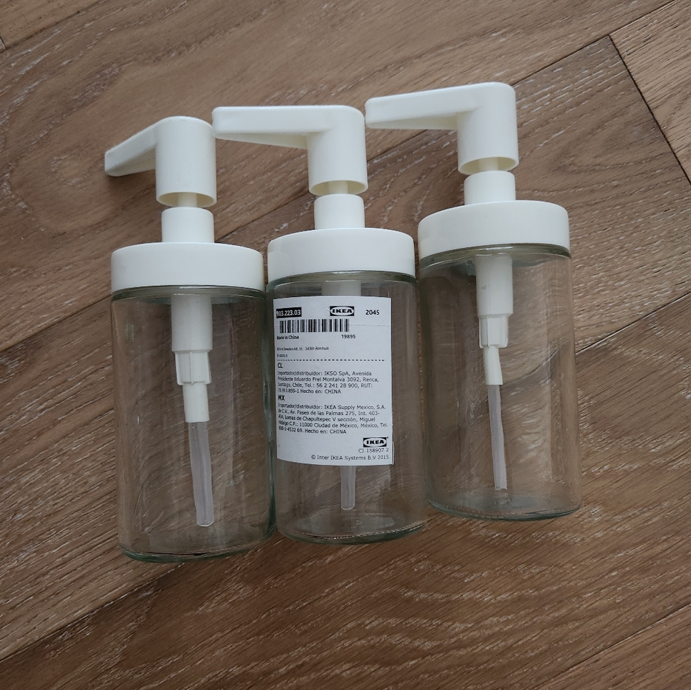 IKEA | Glass pump bottles